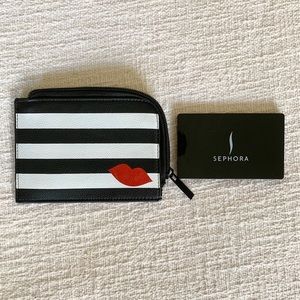 3 for $15 ⭐️ Sephora | Compact Pouch Mirror Set with Bold Black & White Bag